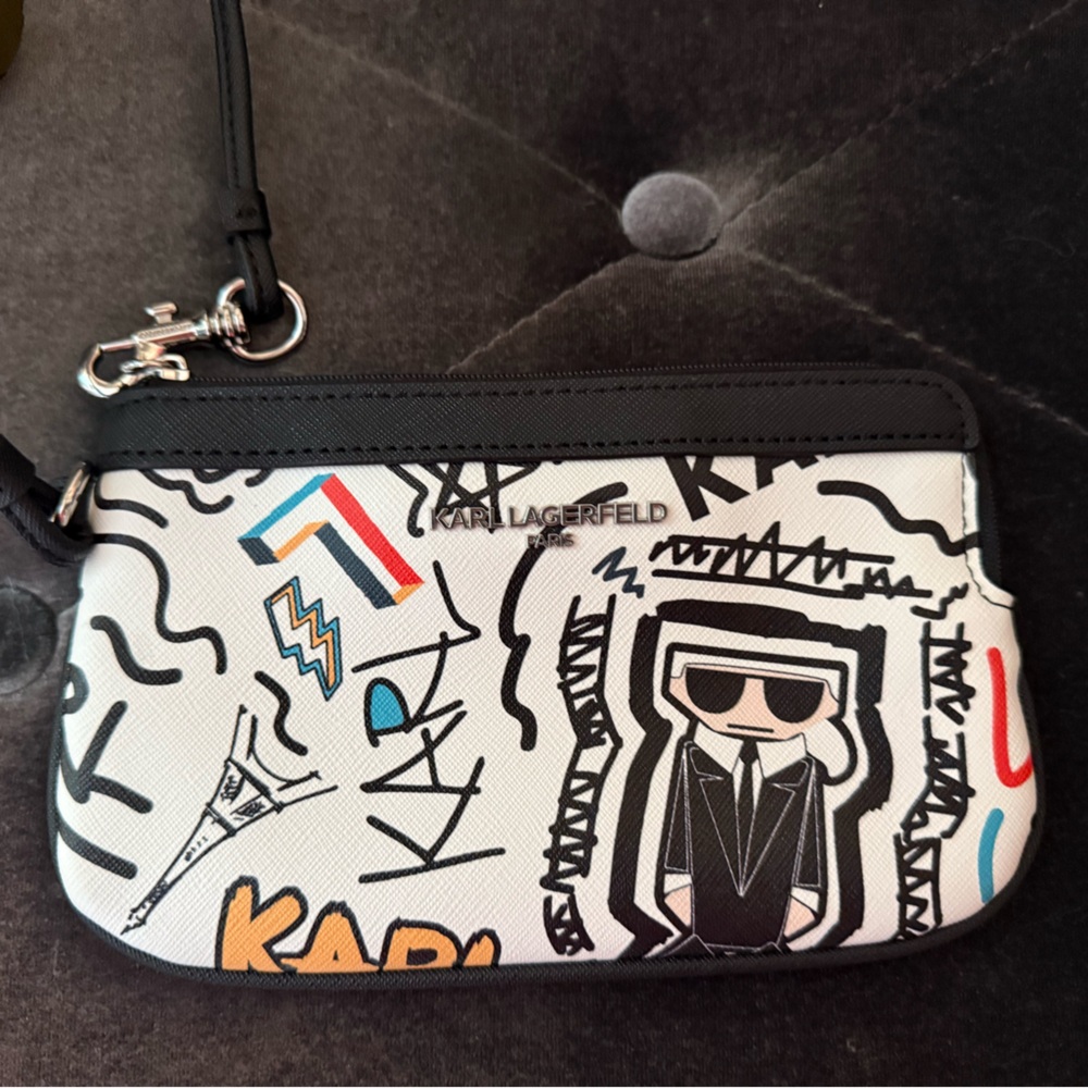 Karl Lagerfeld Graphic Wristlet